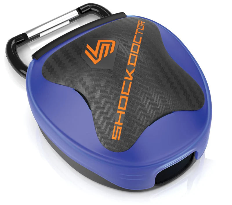 Shock Doctor Mouthguard Casein blue color on white background