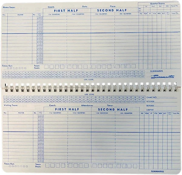 Scoremaster Hi-Speed Basketball Scorebook