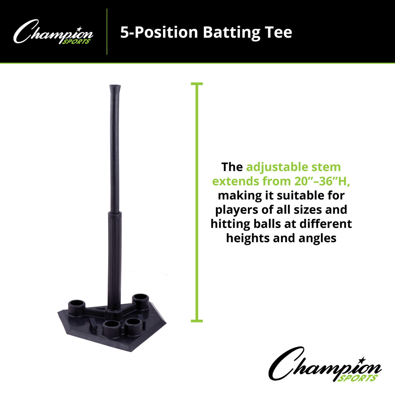 Champion 5-Positions Batting Tee