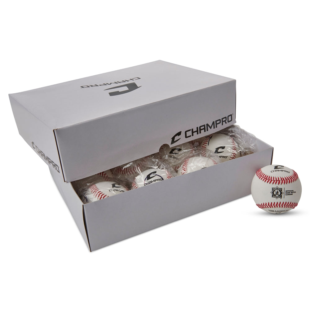 Champro Babe Ruth Baseball - Full Grain Leather Cover - Dozen