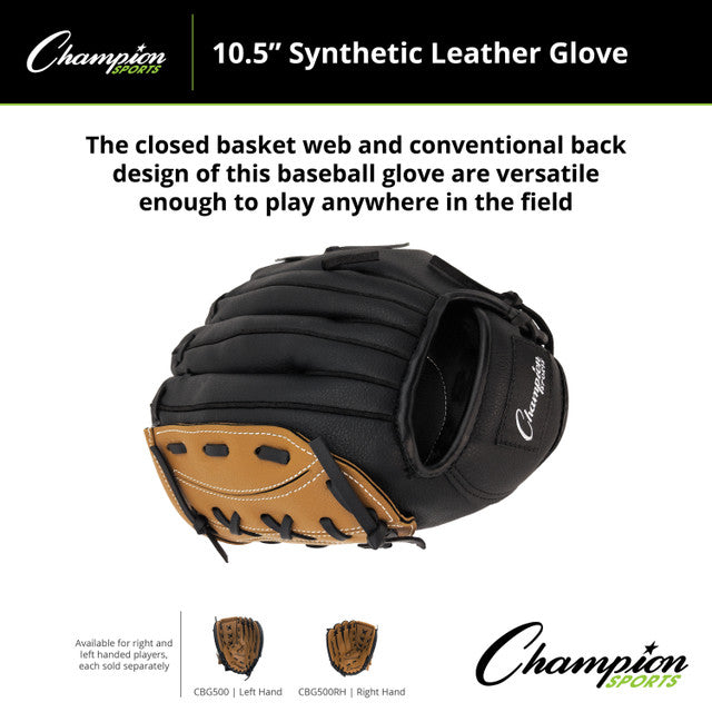 Champion CBG500 10.5" Synthetic Leather Fielder's Glove, Right