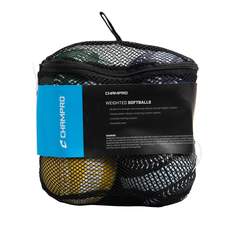 Weighted Training Softball Set (Incudes 9oz, 10oz, 11oz, 12oz)