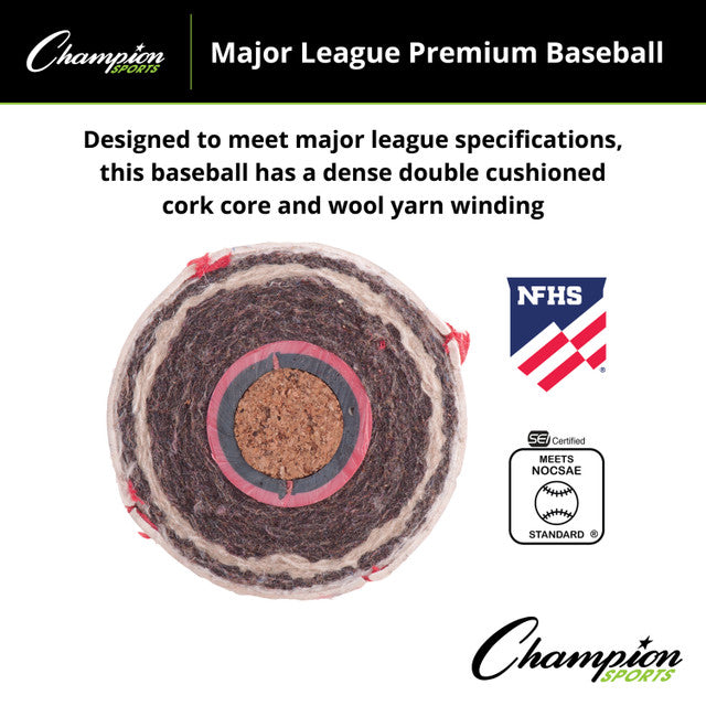 Champion Major League Premium Baseballs - Dozen