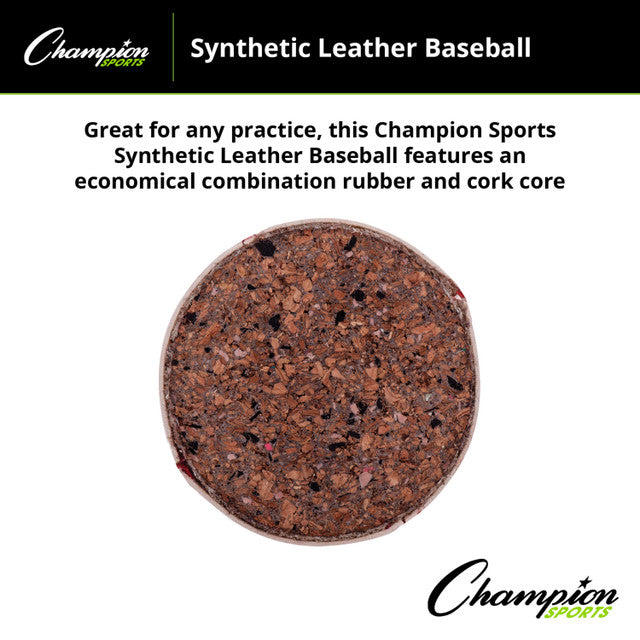 Champion Synthetic Leather Official League Baseballs - Dozen