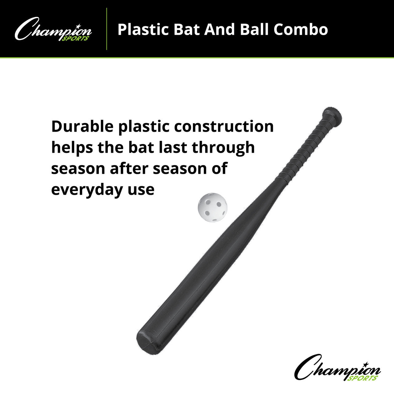 Champion Plastic Bat And Ball Set