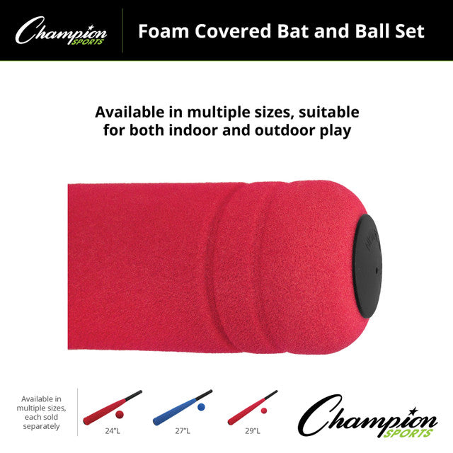 Champion Foam Covered Bat And Ball