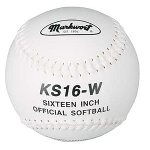 Markwort 16" Softball Synthetic White/White Stitch