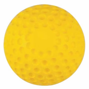 Markwort Pitching Machine Balls with Dimples in yellow color on white background