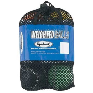 bag of Markwort Weighted Baseball Set - 5-7-9-10-11-12oz on white background