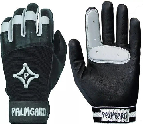 black and grey PalmGard® The Original for youth left hand on white background