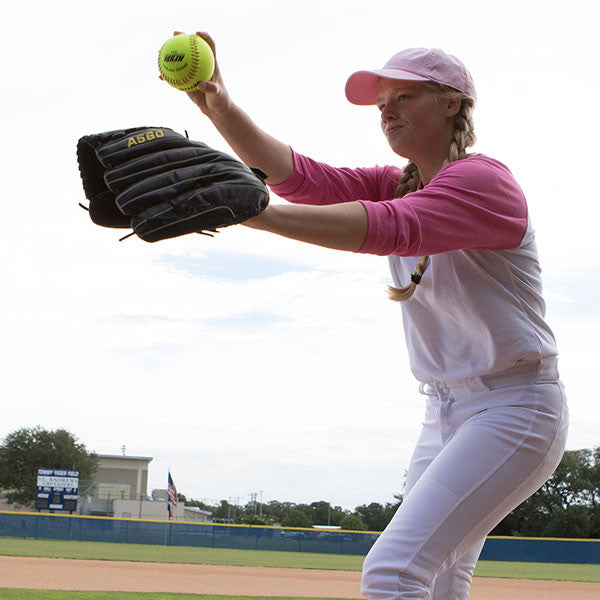 Champion 11" Leather Poly Core Softball, NFHS Approved - Dozen