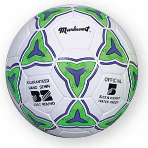 Markwort Soccerball - White/Green/ Purple - Size 5"
