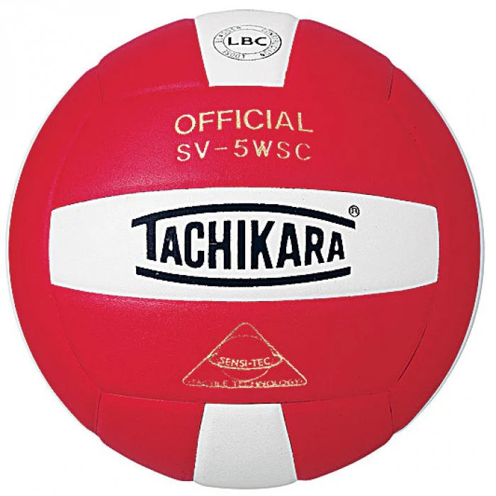 Tachikara SV5-WSC Sensi-Tec Volleyball - Scarlet/White