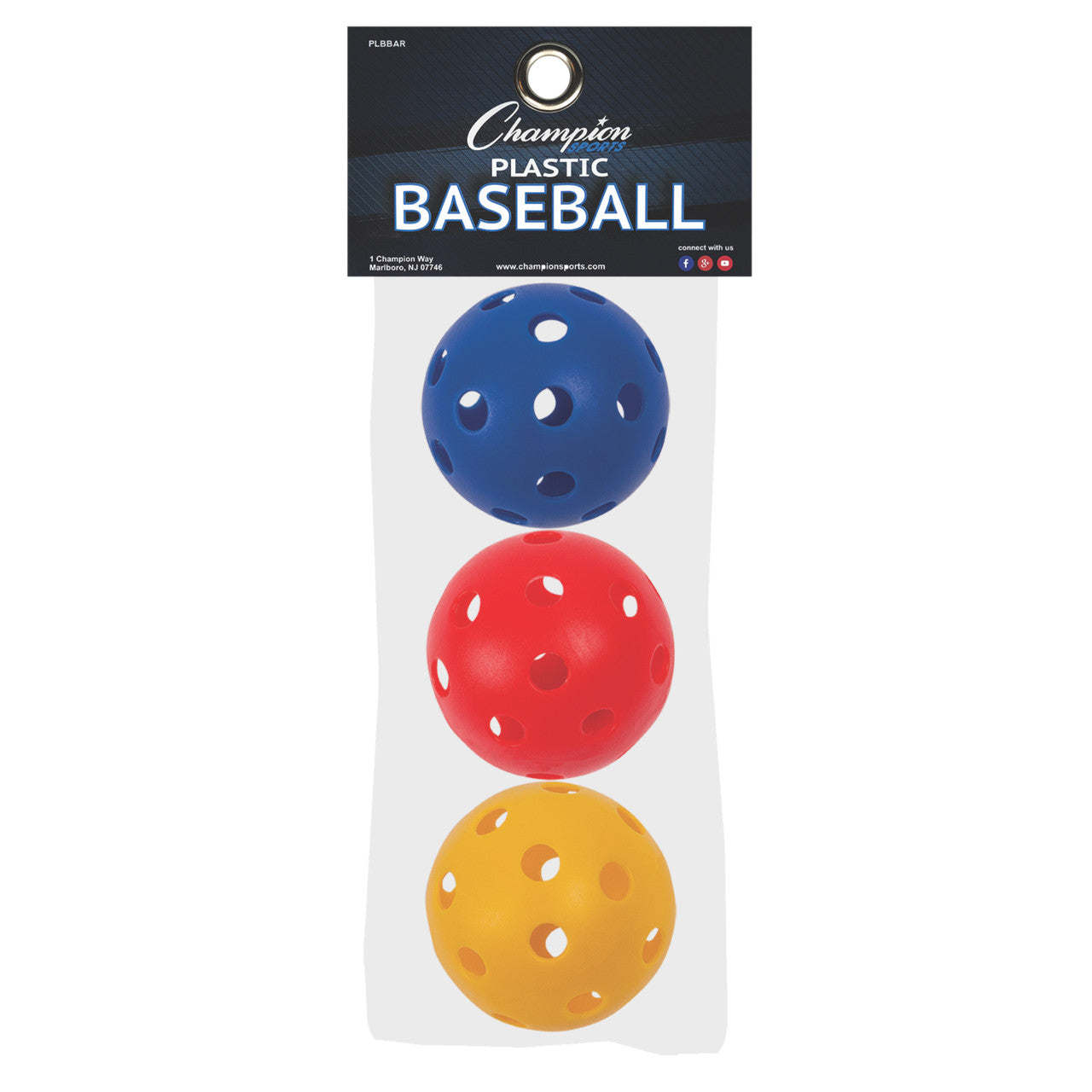 Champion Plastic Baseballs - One Dozen - Set of 3 - Set of 6