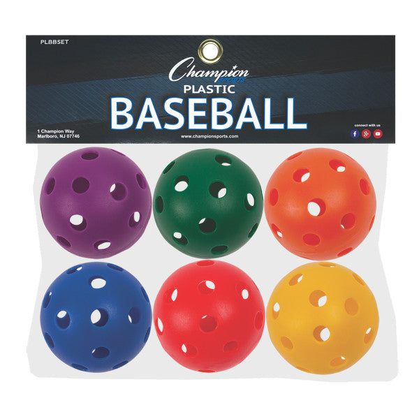 Champion Plastic Baseballs - One Dozen - Set of 3 - Set of 6