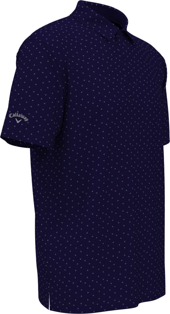 Ss Micro Chev Print Polo