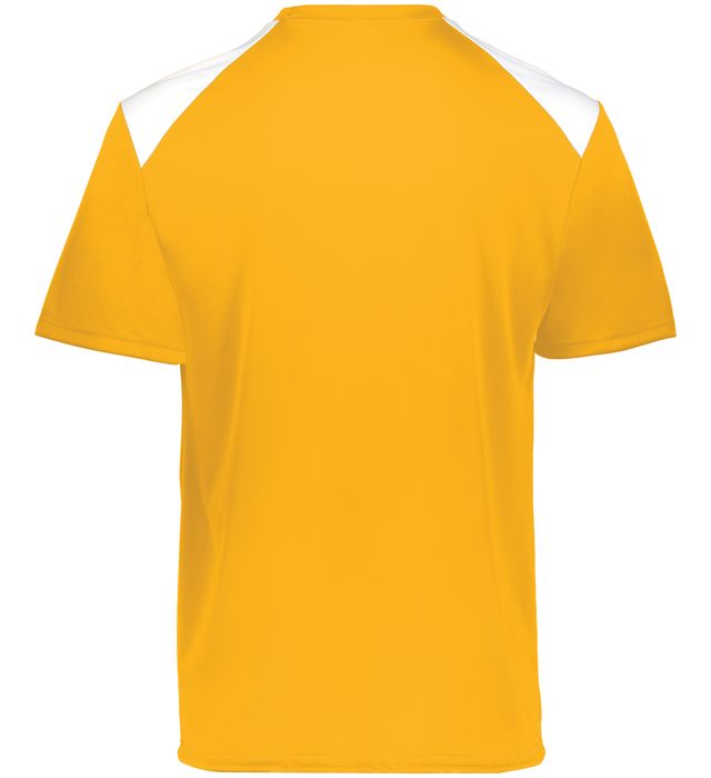 gold and white colored Momentum Team Tee shirt on a white background