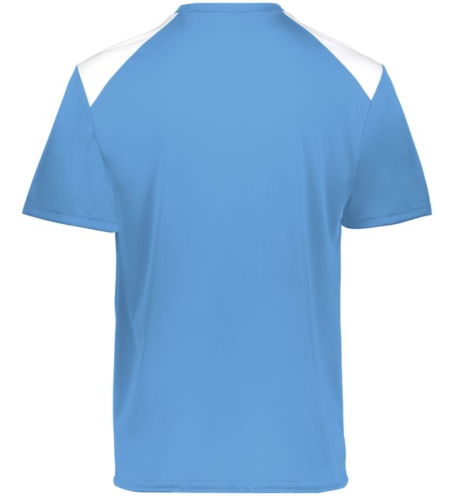 Columbia blue and white colored Momentum Team Tee shirt on a white background