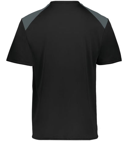 Black and Iron colored Momentum Team Tee shirt back view on a white background