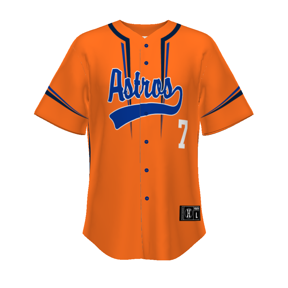 Youth Freestyle Sublimated Turbo Full-button Baseball Jersey (New Fit)