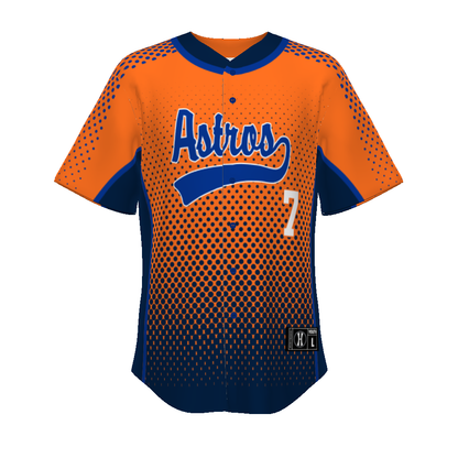Youth Freestyle Sublimated Turbo Full-button Baseball Jersey (New Fit)