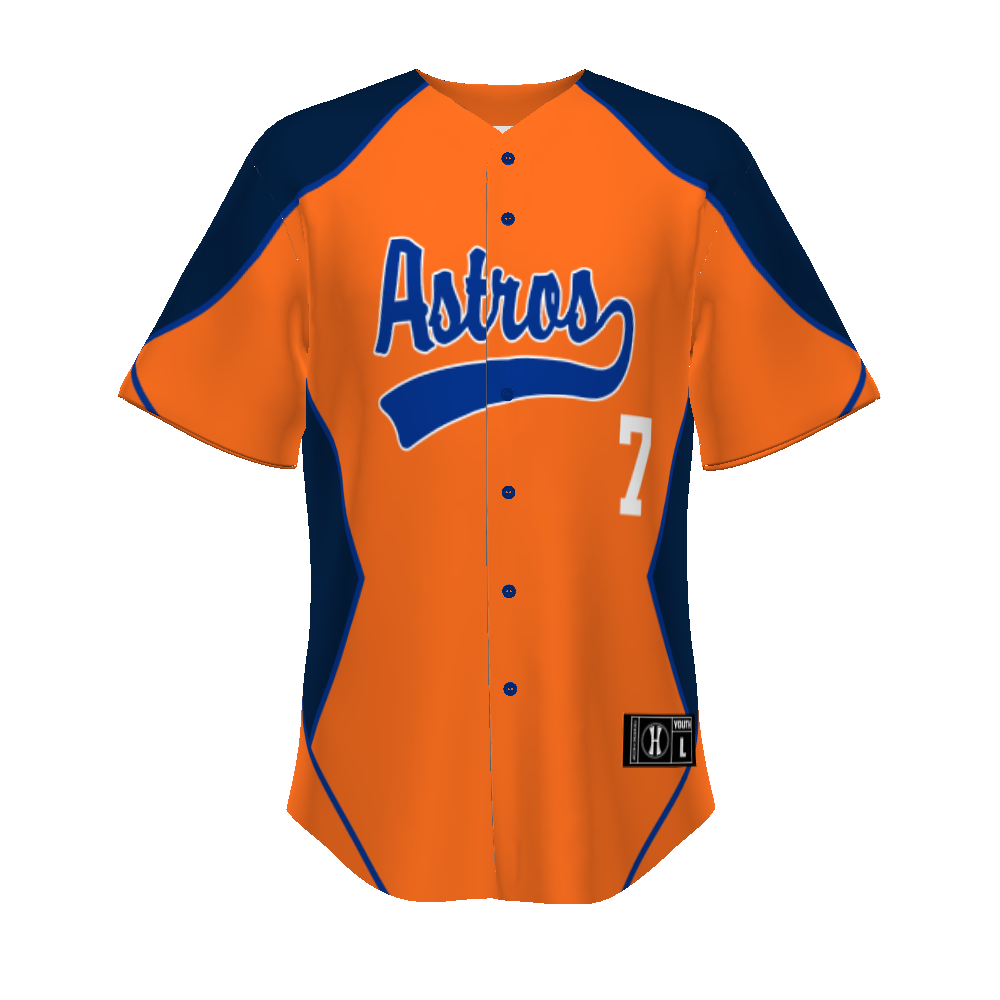 Youth Freestyle Sublimated Turbo Full-button Baseball Jersey (New Fit)