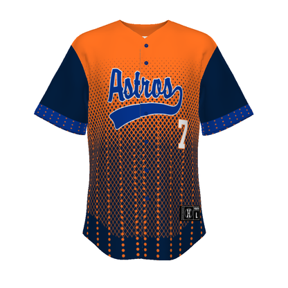 Youth Freestyle Sublimated Turbo Full-button Baseball Jersey (New Fit)