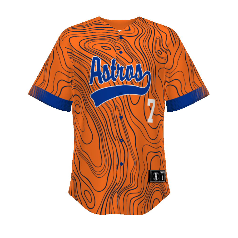 Youth Freestyle Sublimated Turbo Full-button Baseball Jersey (New Fit)