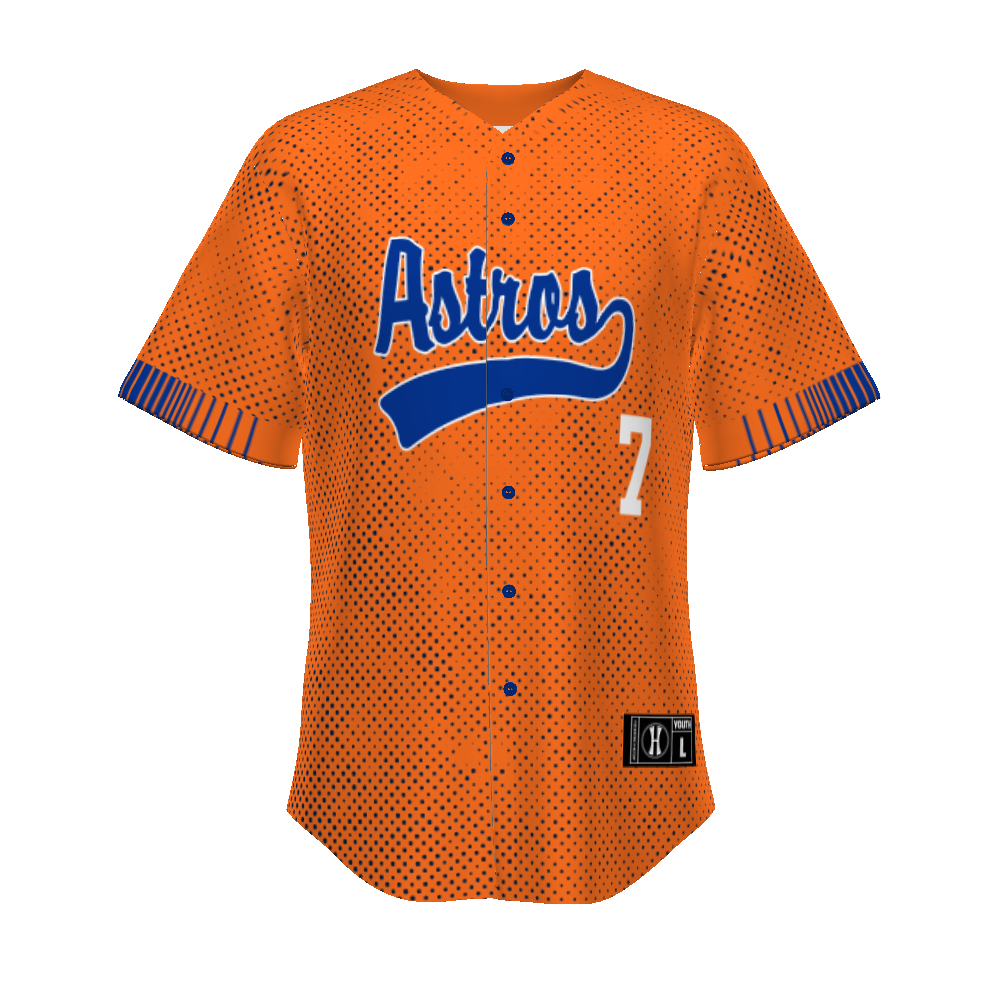 Youth Freestyle Sublimated Turbo Full-button Baseball Jersey (New Fit)