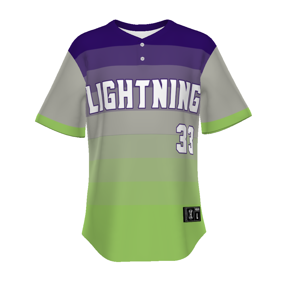 Youth Freestyle Sublimated Pin-dot 2-button Baseball Jersey (New Fit)