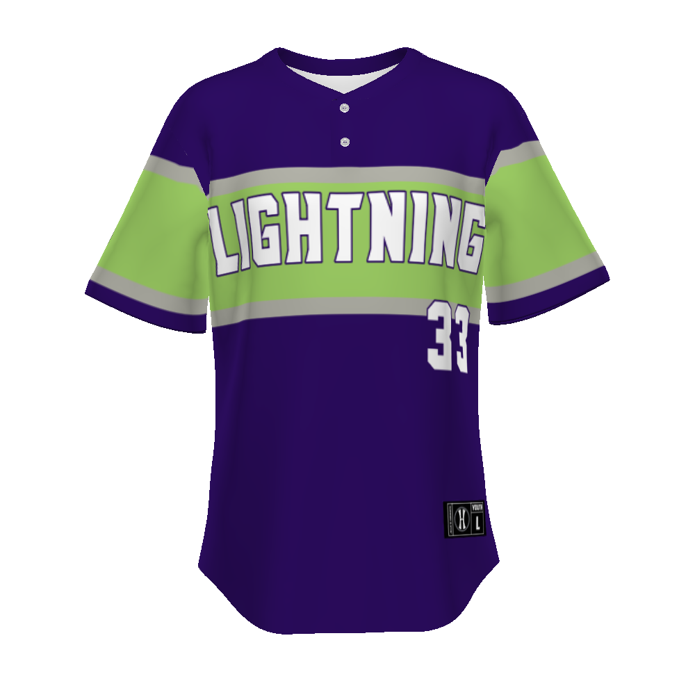 Youth Freestyle Sublimated Pin-dot 2-button Baseball Jersey (New Fit)