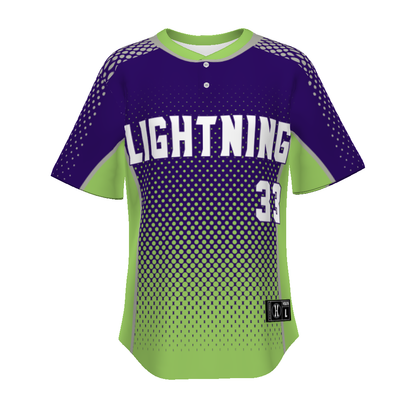 Youth Freestyle Sublimated Pin-dot 2-button Baseball Jersey (New Fit)