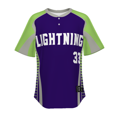 Youth Freestyle Sublimated Pin-dot 2-button Baseball Jersey (New Fit)