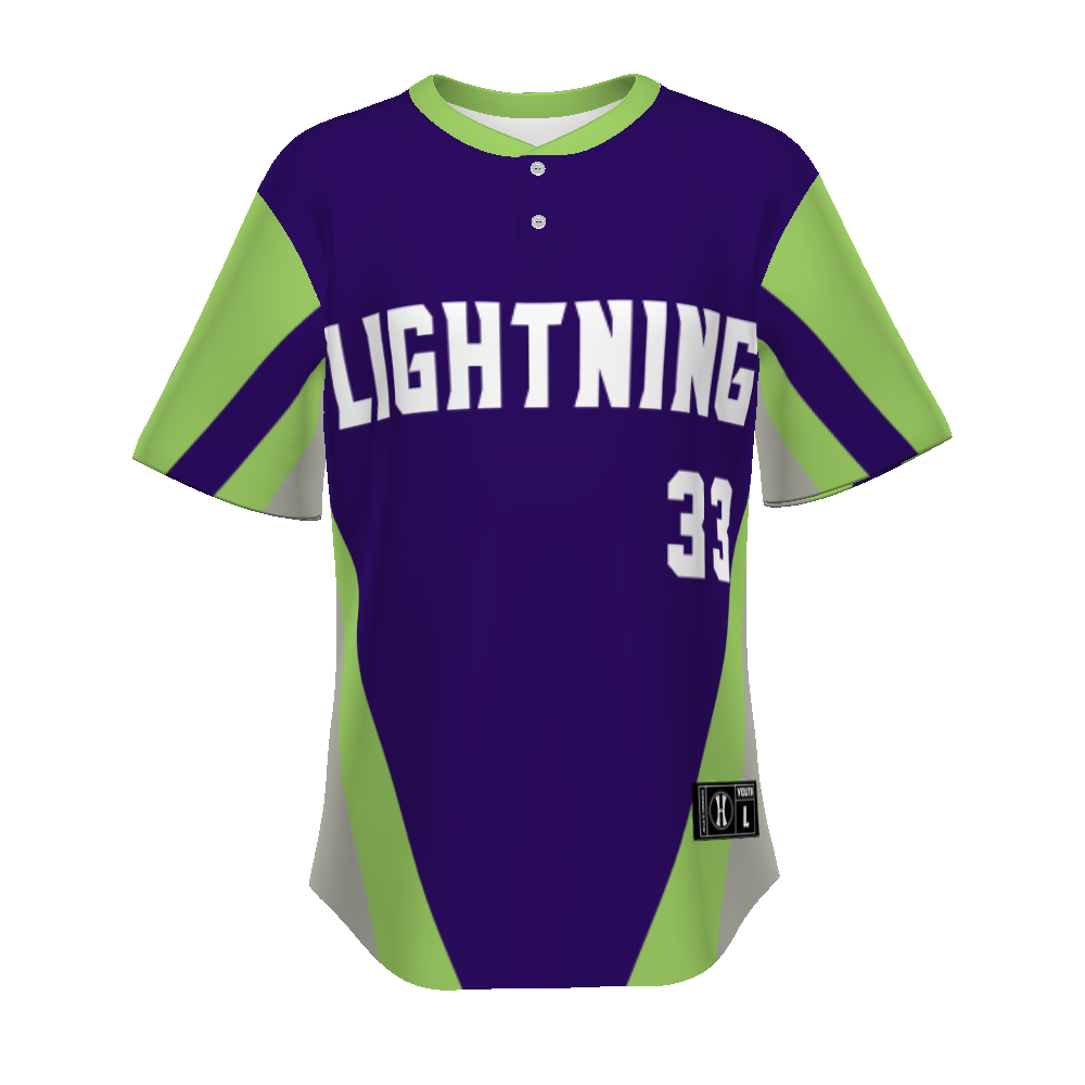 Youth Freestyle Sublimated Pin-dot 2-button Baseball Jersey (New Fit)