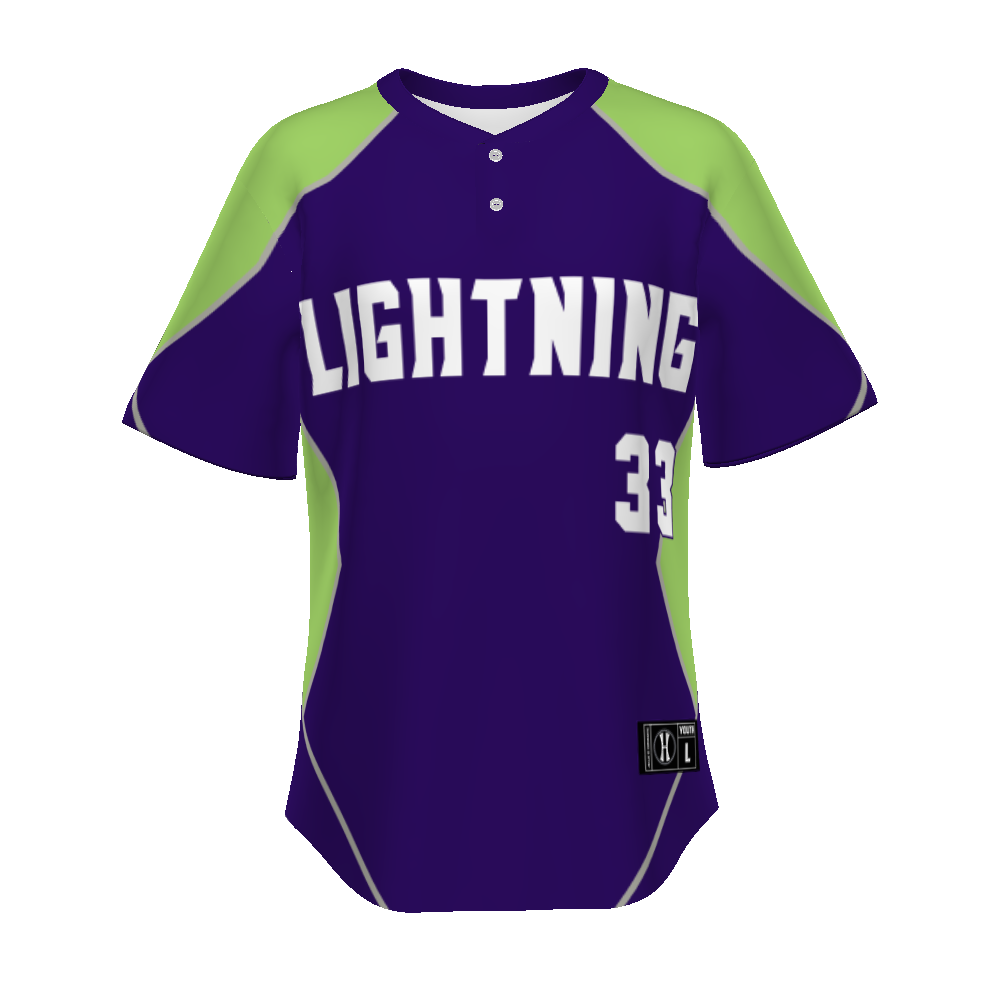 Youth Freestyle Sublimated Pin-dot 2-button Baseball Jersey (New Fit)