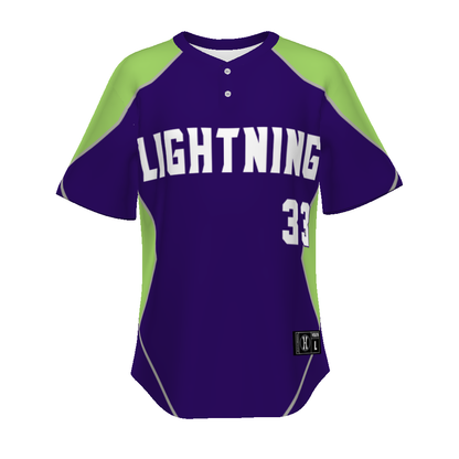 Youth Freestyle Sublimated Pin-dot 2-button Baseball Jersey (New Fit)