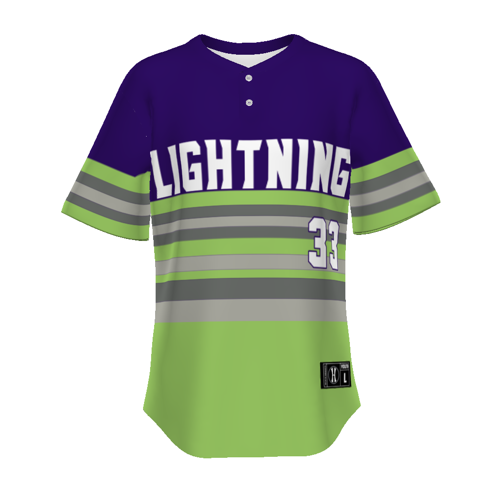 Youth Freestyle Sublimated Pin-dot 2-button Baseball Jersey (New Fit)