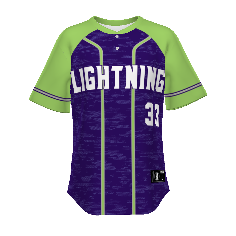Youth Freestyle Sublimated Pin-dot 2-button Baseball Jersey (New Fit)