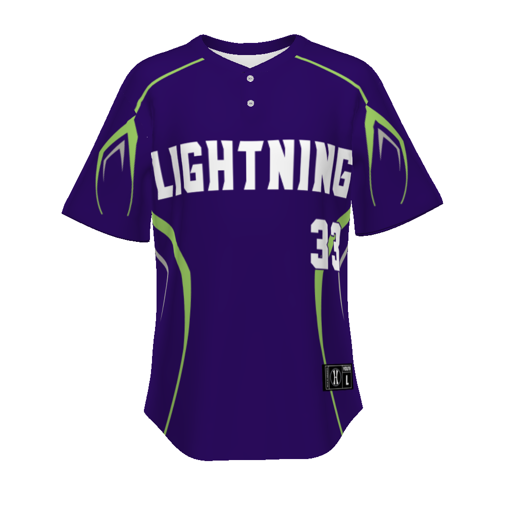 Youth Freestyle Sublimated Pin-dot 2-button Baseball Jersey (New Fit)