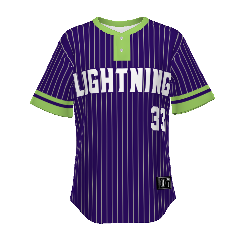 Youth Freestyle Sublimated Pin-dot 2-button Baseball Jersey (New Fit)