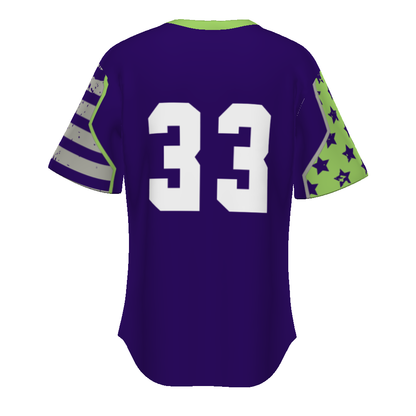 Youth Freestyle Sublimated Pin-dot 2-button Baseball Jersey (New Fit)