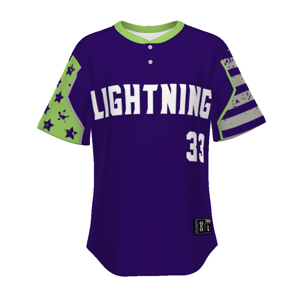 Youth Freestyle Sublimated Pin-dot 2-button Baseball Jersey (New Fit)