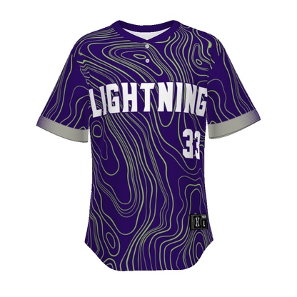 Youth Freestyle Sublimated Pin-dot 2-button Baseball Jersey (New Fit)