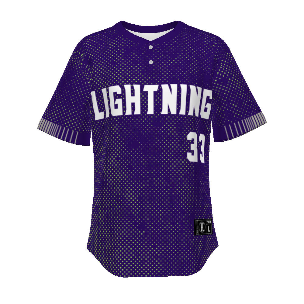 Youth Freestyle Sublimated Pin-dot 2-button Baseball Jersey (New Fit)