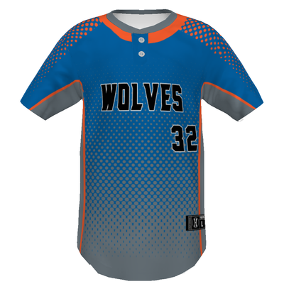 Youth FreeStyle Sublimated Pin-Dot 2-Button Baseball Jersey