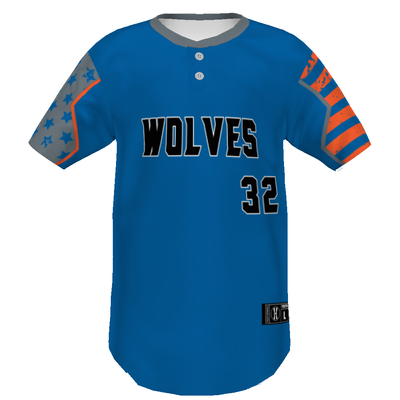 Youth FreeStyle Sublimated Pin-Dot 2-Button Baseball Jersey