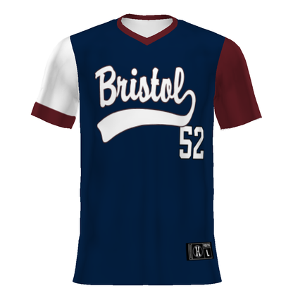 Youth FreeStyle Sublimated Turbo V-Neck Baseball Jersey