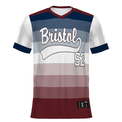 Youth FreeStyle Sublimated Turbo V-Neck Baseball Jersey