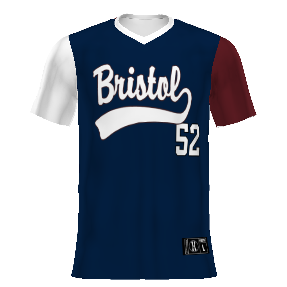 Youth FreeStyle Sublimated Turbo V-Neck Baseball Jersey