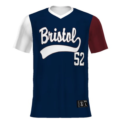 Youth FreeStyle Sublimated Turbo V-Neck Baseball Jersey